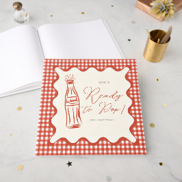 She’s ready to pop baby shower gästebuch