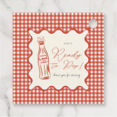 She’s ready to pop baby shower geschenkanhänger (Rückseite)