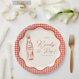 She’s ready to pop baby shower pappteller