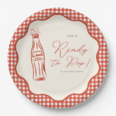 She’s ready to pop baby shower pappteller (Vorderseite)