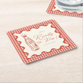 She’s ready to pop baby shower rechteckiger pappuntersetzer (angewinkelt)