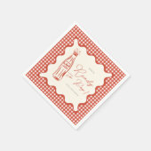 She’s ready to pop baby shower serviette (Ecke)