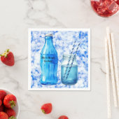 She’s Ready To Pop Blue Boy Baby Shower Serviette (Beispiel)