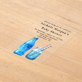 She’s Ready To Pop Boy Baby Shower Acryleinladungen (Ablage )