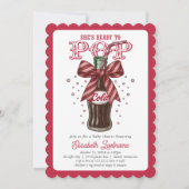 She’s Ready to Pop Cola Bottle Baby Shower Einladung (Vorderseite)