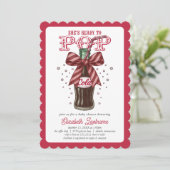 She’s Ready to Pop Cola Bottle Baby Shower Einladung (Stehend Vorderseite)