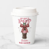 She’s Ready to Pop Cola Bottle Baby Shower Pappbecher (Rückseite)
