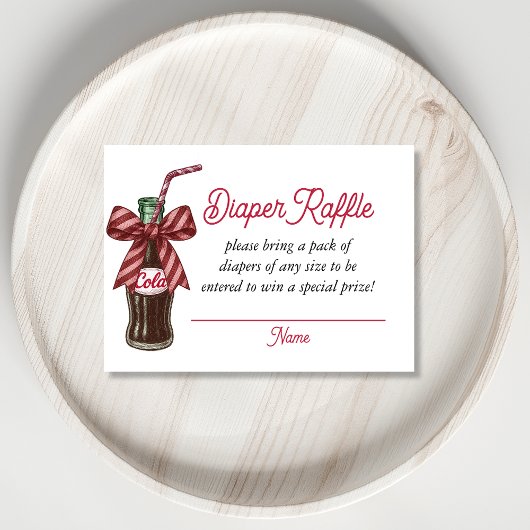 She’s Ready to Pop Cola Bottle Diaper Raffle  Begleitkarte