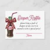 She’s Ready to Pop Cola Bottle Diaper Raffle Begleitkarte (Vorderseite)