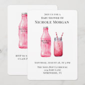 She’s Ready To Pop Girl Baby Shower Einladung (Vorne/Hinten)