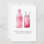 She’s Ready To Pop Girl Baby Shower Einladung (Rückseite)