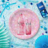 She’s Ready To Pop Girl Baby Shower Pappteller (Party)