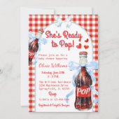 She’s Ready to Pop Soda Baby Shower Einladung (Vorderseite)