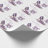 She’s Still Got It Purple High Heel Birthday Party Geschenkpapier (Ecke)