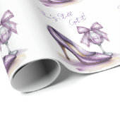 She’s Still Got It Purple High Heel Birthday Party Geschenkpapier (Rolleneckpunkt)