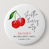 She’s the Cherry on Top Bachelorette Party Favor Button (Vorderseite)