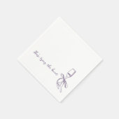 She’s Tying the Knot Elegant Bridal Shower  Serviette (Ecke)