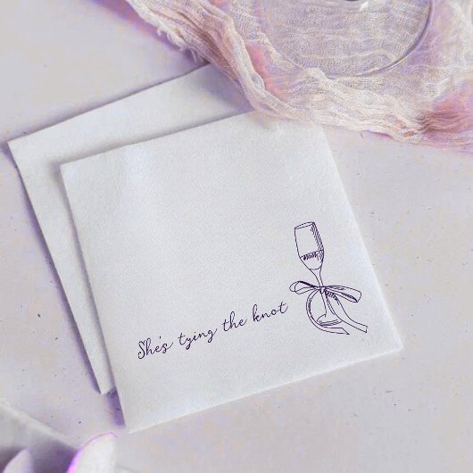 She’s Tying the Knot Elegant Bridal Shower  Serviette