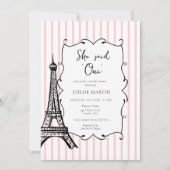 "She sai Oui" Französisches Brautparty in Paris Einladung (Vorderseite)