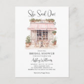 She Said Oui Yes Paris French Cafe Bridal Shower Postkarte (Vorderseite)