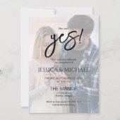 She Said Yes! Photo Engagement Party Einladung (Vorderseite)