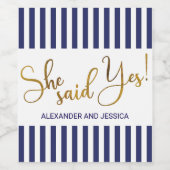 She Said Yes Weinetikett (Einzelnes Label)