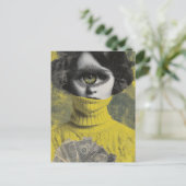 She sees money surreal postkarte (Stehend Vorderseite)