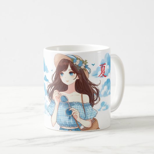 She Smiles in Summer マグカップ Kaffeetasse (VorderseiteRechts)