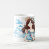 She Smiles in Summer マグカップ Kaffeetasse (Mittel)