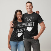 She Stole My Heart Valentines Day Matching Couples T-Shirt (Unisex)