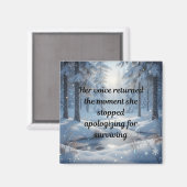 She Stopped Apologizing - Affirmation Quotes Magnet (Vorderseite/Rückseite)