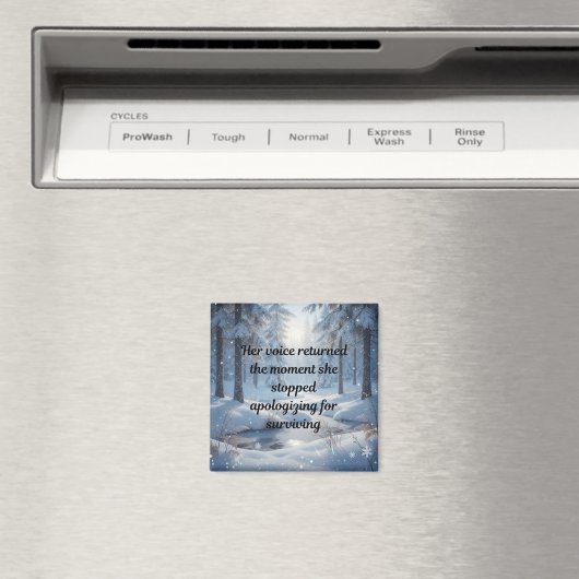 She Stopped Apologizing - Affirmation Quotes Magnet (In Situ (Geschirrspüler))