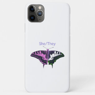 She/They Non-Binary Flag Swallowtail Butterfly Case-Mate iPhone Hülle