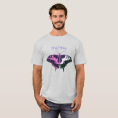 She/They Non-Binary Flag Swallowtail Butterfly T-Shirt (Vorne ganz)