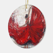 "She Twirls" Art Ornament (Links)