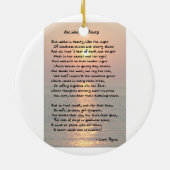 "She Walking in Beauty" Byron Ornament (Hinten)