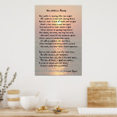 "She Walking in Beauty" Print Poster (Küche)