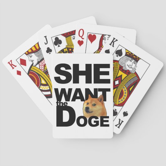 She want the Doge Spielkarten (Rückseite)