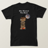 She Wanted the Moon Black T-Shirt (Design Rückseite)