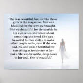She was beautiful === F.Scott Fitzgerald  quote Poster (Vorne)