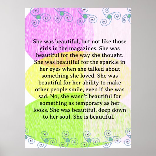 She was beautiful === quote poster (Vorne)