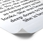 She was beautiful === quote poster (Ecke)