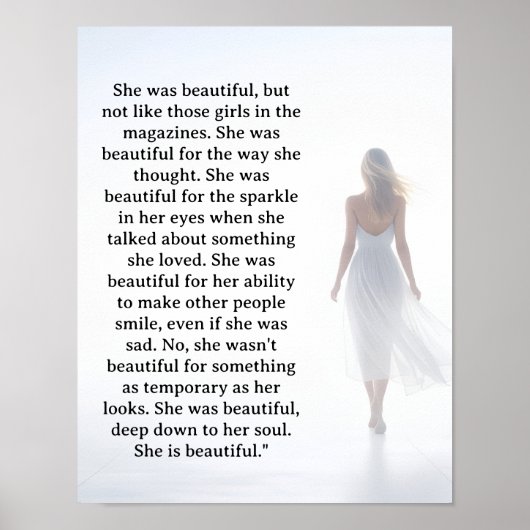 She was beautiful === quote poster (Vorne)