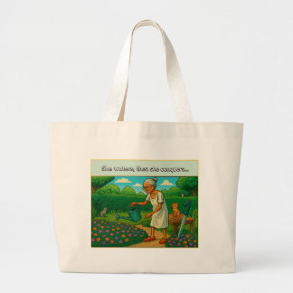 She waters, then conquers Tote Bag Jumbo Stoffbeutel