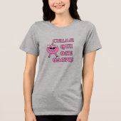 She Who Dares Wins in French w/ Girly Pig Tri-Blend Shirt (Vorderseite)