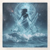 She Who Rises from the Crystal Sea Glasuntersetzer (Vorderseite)