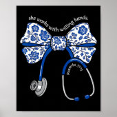 She Works With Willing Hands Proverbs 31 13 Christ Poster (Vorne)