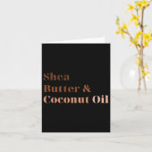 Shea Butter und Kokosöl Schwarze Geschichte Monat Karte (Gelbe Blume)