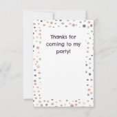 Shea Confetti Watercolor Dots Danke Karte (Rückseite)