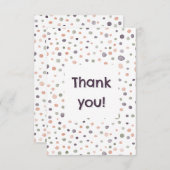 Shea Confetti Watercolor Dots Danke Karte (Vorne/Hinten)